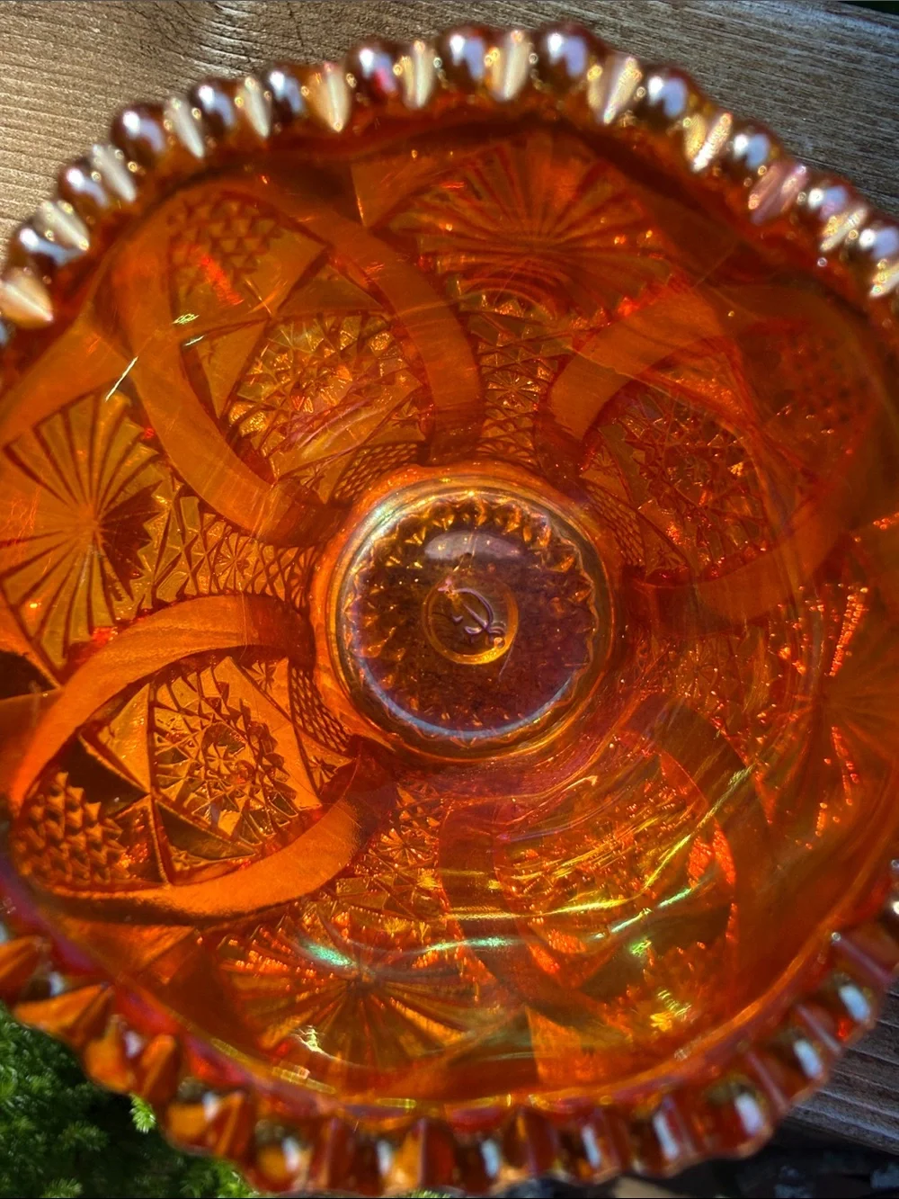 🌿Vintage Imperial Glass Co. Marigold Carnival Glass Toothpick Holder